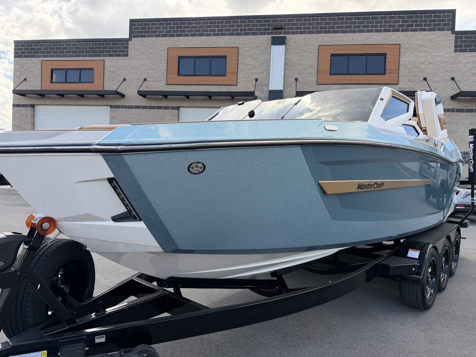 Flake-blue MasterCraft ceramic coated by Salty Mountain Detail & Protection